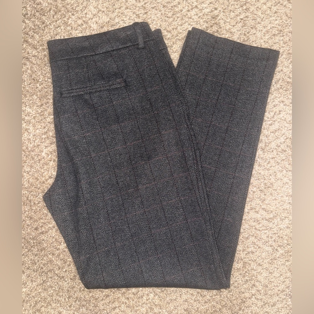 Liverpool Gray Herringbone Pants